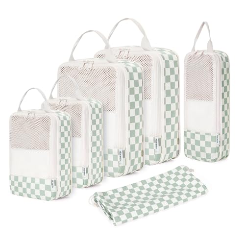 6 Set Compression Packing Cubes for Travel Women Men