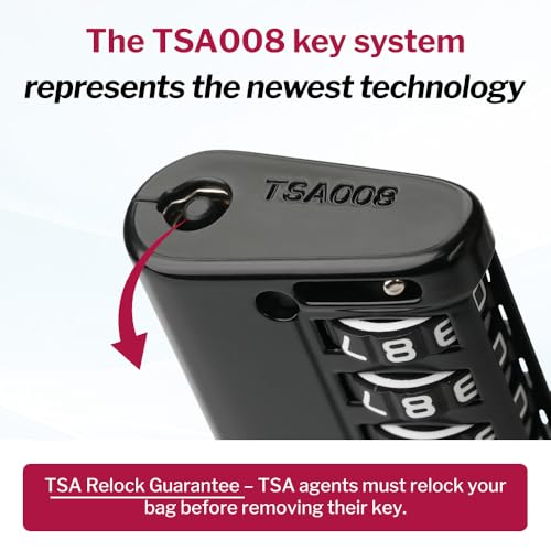 Open Alert TSA Approved Luggage Locks 4 Digit Combination TSA Travel Locks with TSA008 (4 Count)