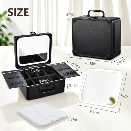 Makeup Bag with LED Mirror