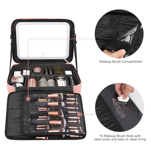 Makeup Bag with LED Mirror