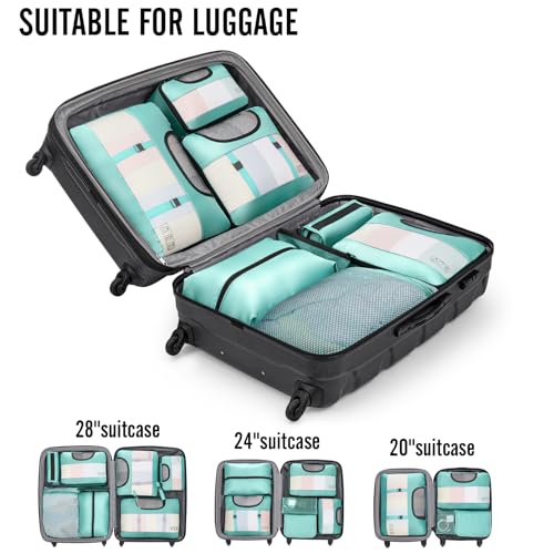 8 Set Packing Cubes for Travel Essentials (99 Count)
