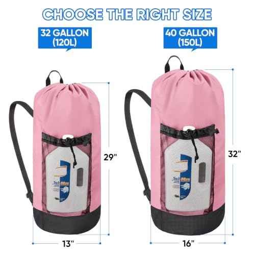 2PK 120L Laundry Bag Backpack (2 Count)