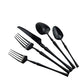 Black Silverware Set