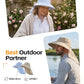 UPF 80+ Sun Hat for Men Women Wide Brim Sun Hat with Neck Flap Summer Safari UV Protection Gardening Fishing Hat Navy Blue