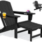 HDPE Folding Adjustable Adirondack Chair with Footrest