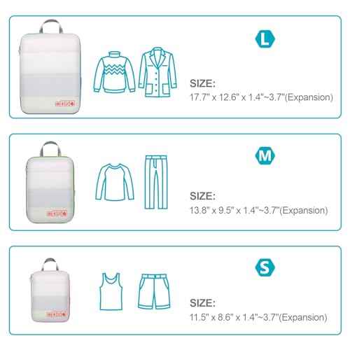 Compression Packing Cubes for Travel (4 Count)