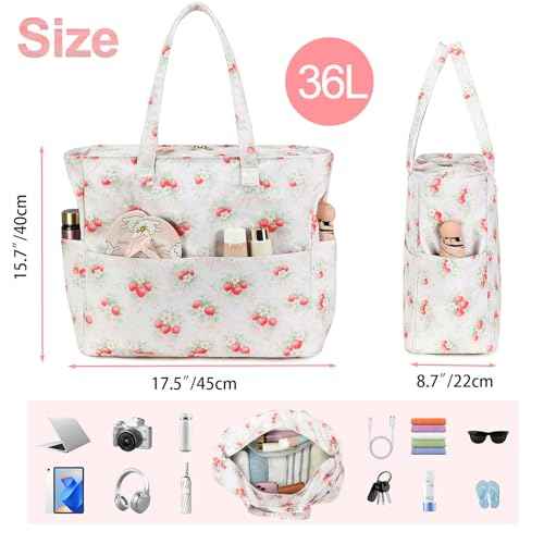 Waterproof Beach Tote Pool Bags for Women Ladies Extra Large Carry On Bag With Wet Compartment for Weekender Travel