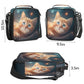 Galaxy Cute Cat Lunch Bag Box for Kids Boys Girls Space Cat Kitten Insulated Lunch Tote Bag with Adjustable Shoulder Strap Reusable Waterproof Thermal Cooler Bag for School Work Picnic Women Men (A04:Galaxy Cute Cat)