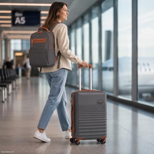 Carry On Luggage 22x14x9 Airline Approved Suitcase with Wheels