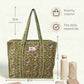 100% Cotton Quilted Tote Bag For Women