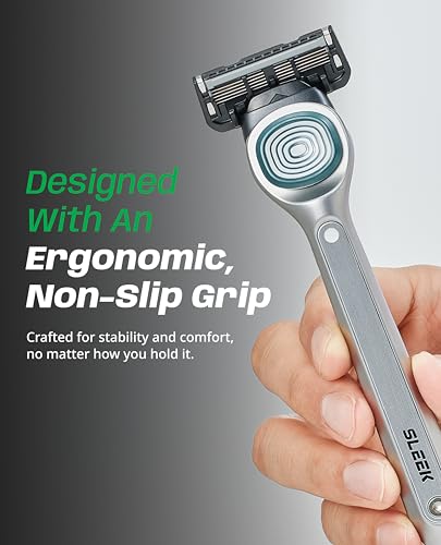 SLEEK Six Blade Razor System with Multi (8 Count)