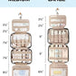 Toiletry Bag Hanging Travel Makeup Organizer with TSA Approved Transparent Cosmetic Bag Makeup Bag for Full Sized Toiletries (2 Count)