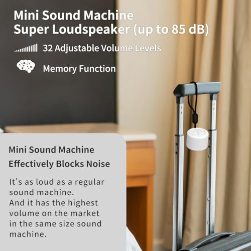 Mini Portable Sound White Noise Machine Baby Patter for Sleep with 30 Soothing Sounds for Baby Kids Adults 32 Volume Levels Sleep Soother Auto