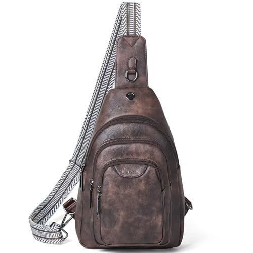 10L Crossbody Sling Bag for Women Men Anti Theft Cross Body Fanny Pack Belt Bag Purse Gifts for Women Faux Leather