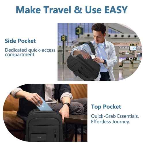 Backpack for Men Business Travel Laptop Backpack with USB Charger Lightweight Anti