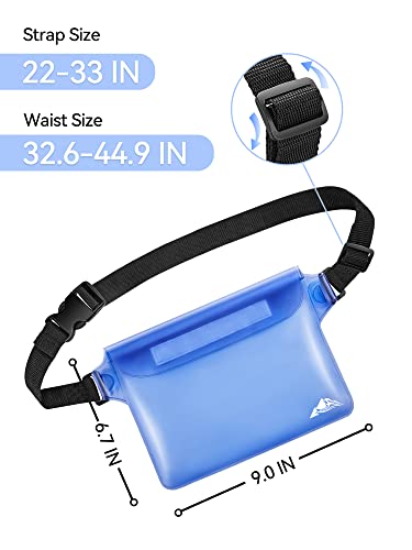 2 Pack Waterproof Fanny Pack Pouch Dry Bag for Phone Passport Purse (2 Count)