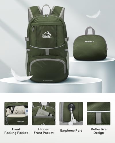 Small Lightweight Packable Hiking Backpack Foldable Travel Daypack