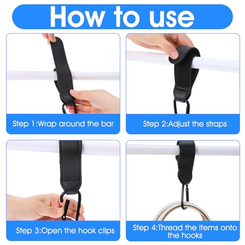 Xindojuz 2 PCS Stroller Hooks for Bags