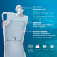 1L Clear Collapsible Water Bottles (2 Count)