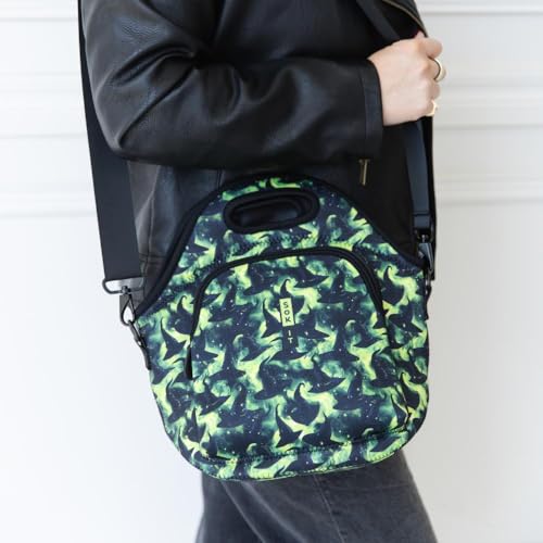 LunchTote Zippered Bag Insulated Neoprene Caddy (Born to Fly / X-Large 6.5 Quart Lunch Tote)