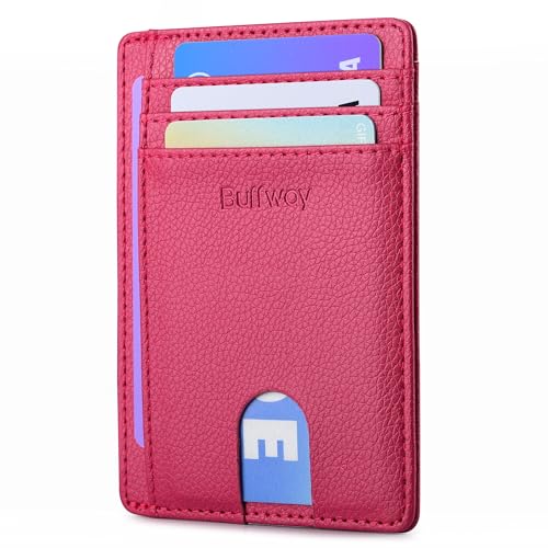 Slim Minimalist Front Pocket RFID Blocking Leather Wallets for Men and Women