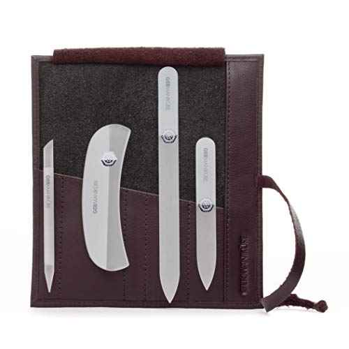 Czech Gray Crystal Glass Nail File Set