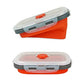 ECOmorning 3 Piece Silicone Food Storage Containers Collapsible Silicone Bowl with Airtight Silicone Lids