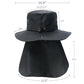 Sun Fishing Hats with Neck Flap for Men Pure Lightgrey