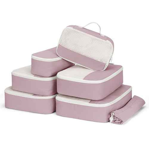 7 Set Packing Cubes for Travel Carry on Suitcase Luggage Organizer Bags for Kids Women Men