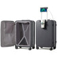 Checked Luggage with Cup Phone Holder and Charger Hard Shell Suitcases with Spinner Wheels