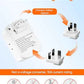 Universal Travel Adapter Kit with 3 AC Outlets 4 USB Ports