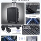 3 Piece Luggage Sets With Spinner Wheels Hardshell TSA Lock (3 Count)