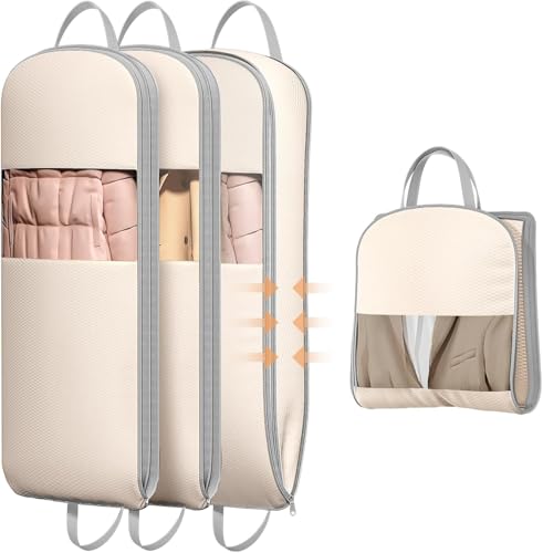 4 Pack 54" Garment Bags for Hanging Clothes (4 Count)