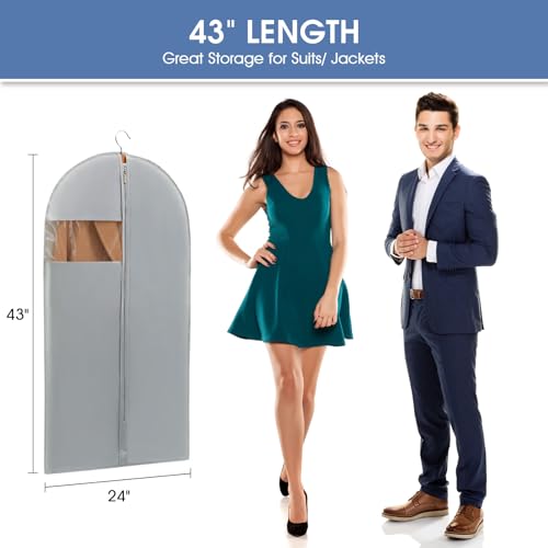 43" Garment Bags for Hanging Clothes (5 Count)