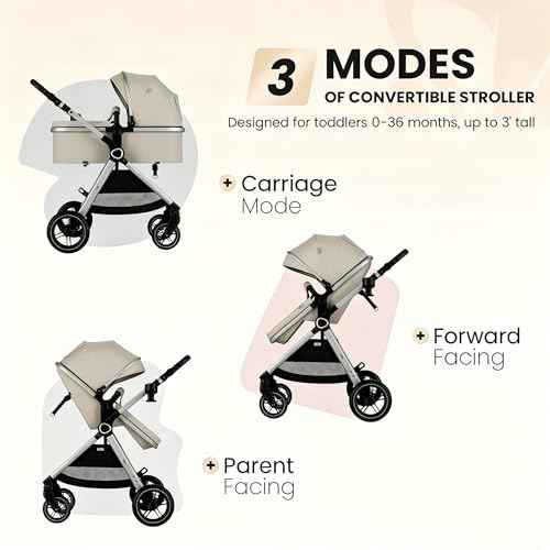 2-in-1 Convertible Baby Stroller for Newborn to Toddler