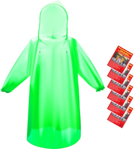 6 & 20 & 50 Pack Disposable Rain Ponchos for Adults (6 Count)