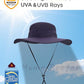 Men's Sun Hat UPF 50+ Wide Brim Bucket Hat Windproof Fishing Hats