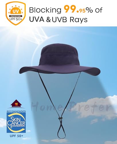Men's Sun Hat UPF 50+ Wide Brim Bucket Hat Windproof Fishing Hats
