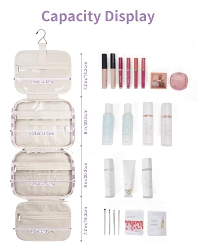 Hanging Toiletry Bag for Women Travel Makeup Bag Organizer Toiletries Bag for Travel Size Essentials Accessories Cosmetics