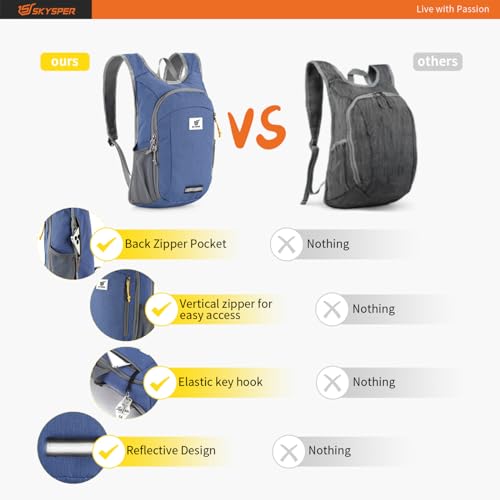 Small Daypack 10L Hiking Backpack Packable Lightweight Travel Day Pack for Women Men