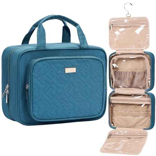 Travel Toiletry Bag for Women Hanging Organizer Makeup Case Pockets