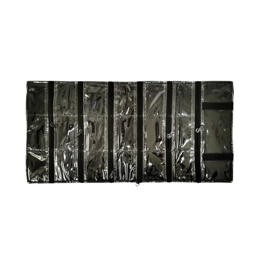 Travel Jewelry Roll Bag Portable Organizer Pouch With Grids&PVC Cover Storage Bags for Necklace