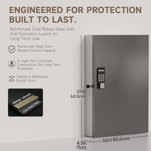 192 Key Lock Box Smart Key Organier Cabinet with Keypad & App for Office