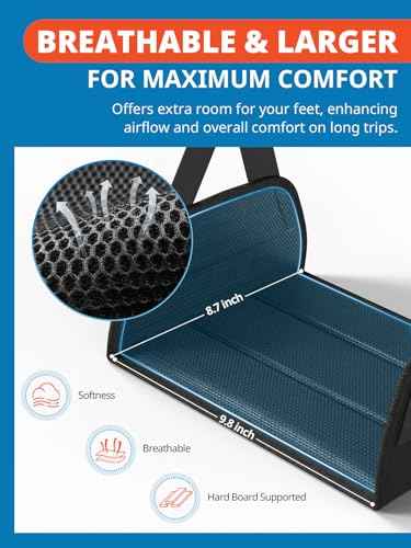 2 Pack Airplane Foot Hammock for Travel with Carry Bags (2 Count)