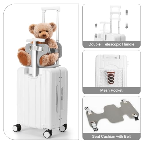 20" Carry On Luggage Double Handle Suitcase with Net Pocket