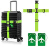 Cross Luggage Straps for Suitcase and Luggage Tags 3 Packs