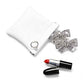 White PU Leather Jewelry Pouch Portable Travel Jewelry Storage Bag