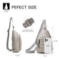 Sling Bag for Women Crossbody Bags Fanny Packs Sling Purse Backpack Shoulder Bag Vegan Leather Chic Gifts Travel Handbag Light Grey