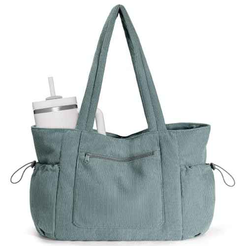 Oversized Work Tote Bag for Women with 40oz Cup Holder