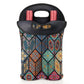Square Mandala 2 Bottle Wine Carrier Tote Bag Insulated Wine Bottles Neoprene Bag with Secure Carry Handle Portable Wine Cooler Bag for Travel Picnic Beach (2 Count)